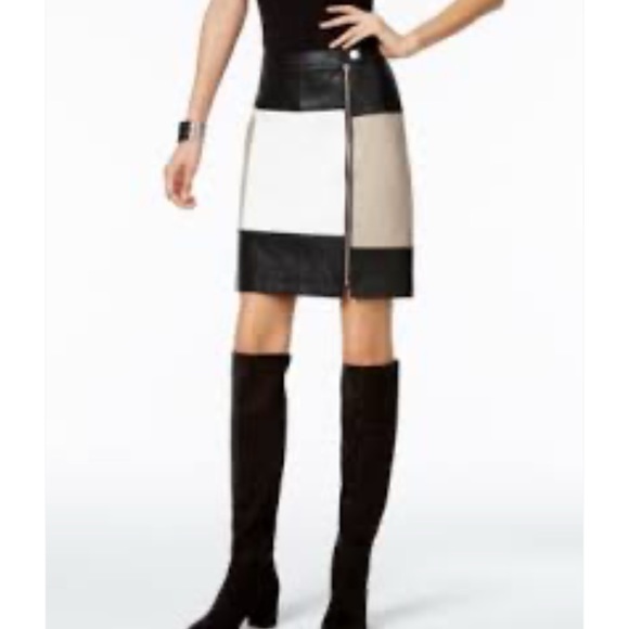 INC International Concepts Women's Curvy Paperbag Jean Skirt Black Size 2